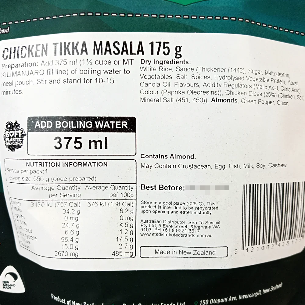 Back Country Cuisine - Chicken Tikka Masala