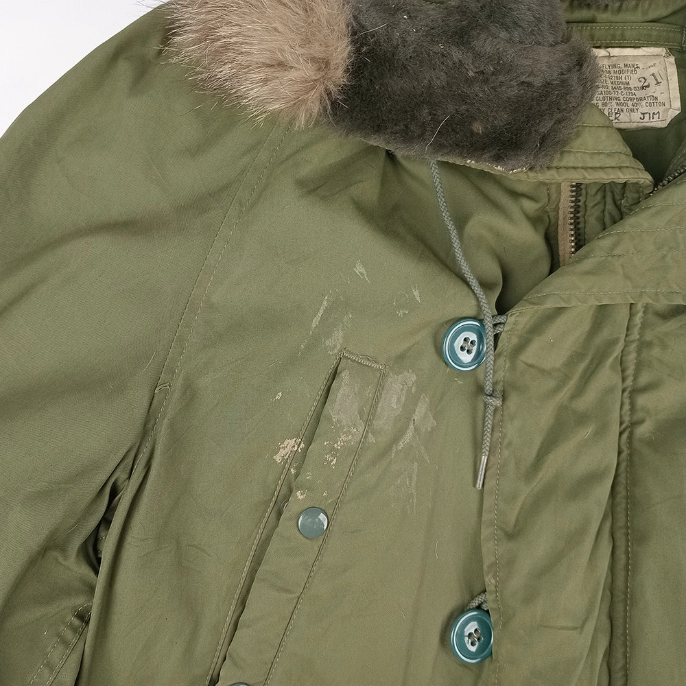 US N-3B OD Jacket with Fur Ruff 1972 - M