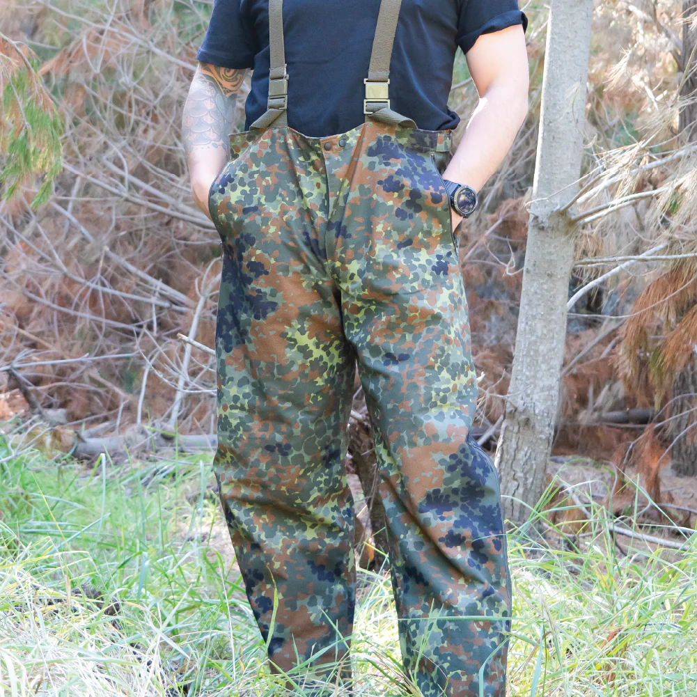 German Army Flecktarn Rain Trousers - Value Grade