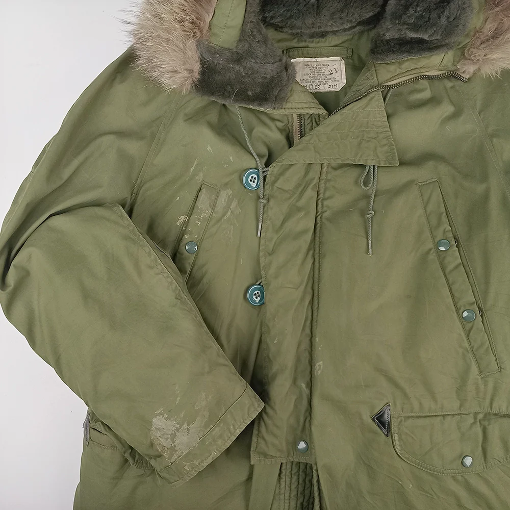 US N-3B OD Jacket with Fur Ruff 1972 - M