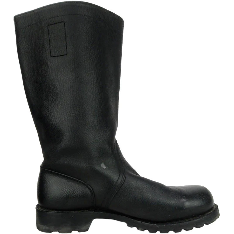 German Navy Leather Jackboots
