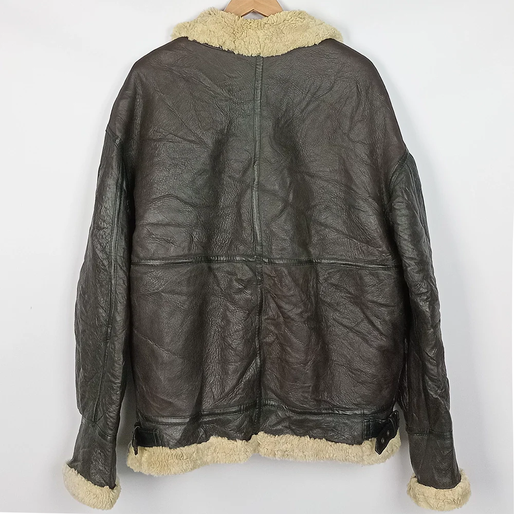 Type B-3 Leather Shearling Bomber Jacket 2XL