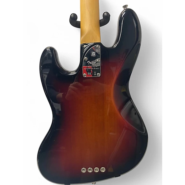 Used Fender American Professional II Jazz Bass 3 Color Sunburst Electric Bass Guitar