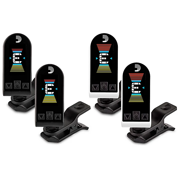 Equinox Headstock Tuner Black and White 4 Pack