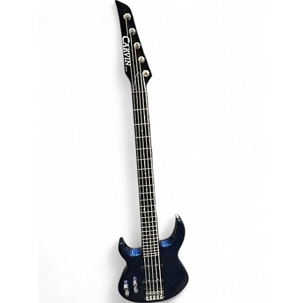 Used Carvin LB75 LH Blue Electric Bass Guitar