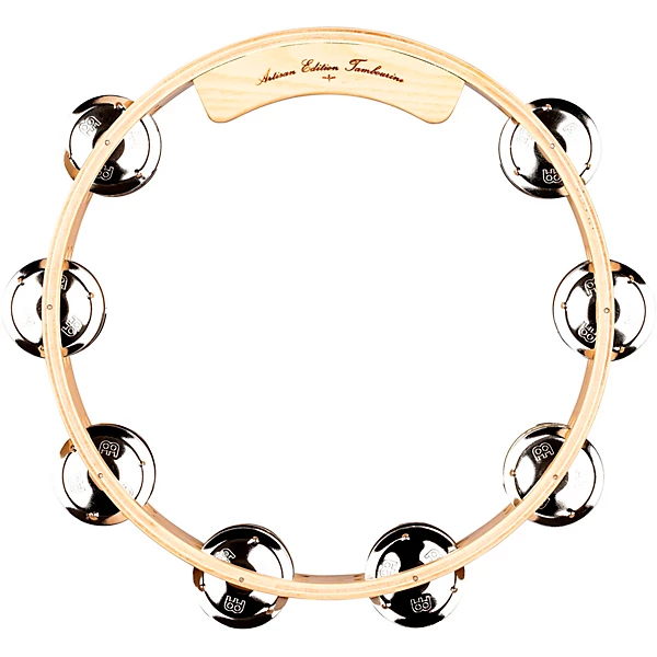 MEINL Artisan Edition Tambourine withSteel Jingles 2 Row 10 in.
