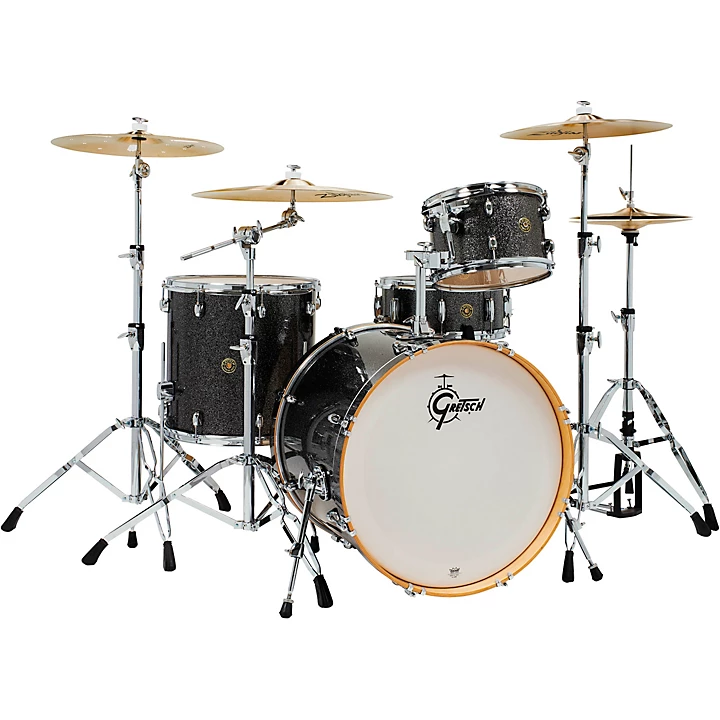 Gretsch Drums Catalina Maple 4 Piece Shell Pack with 22 Bass Drum Level 1 Black Stardust J03649004006000.gc