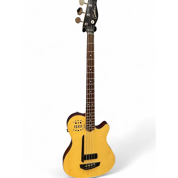 Used Godin A4 ULTRA  Natural Electric Bass Guitar