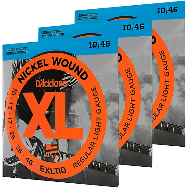 EXL110 Nickel Light Electric Guitar Strings 3 Pack