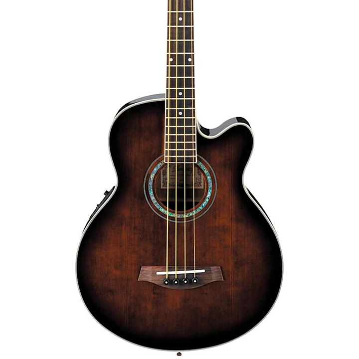 AEB10E Acoustic Electric Bass Guitar with Onboard Tuner Dark Violin Sunburst