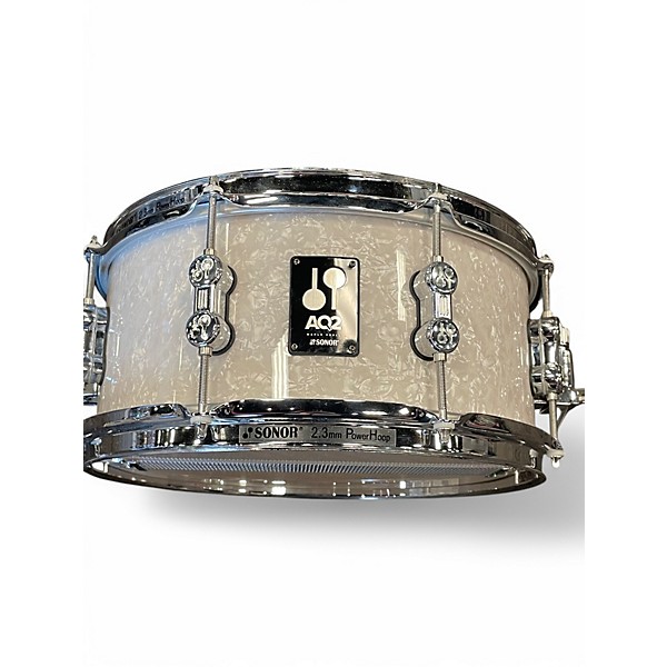 Used Sonor 5 Piece aq2 Alpine White Drum Kit.gc