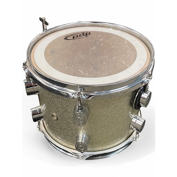PDP by DW Used PDP by DW 5 Piece CX SERIES Silver Sparkle Drum Kit.gc