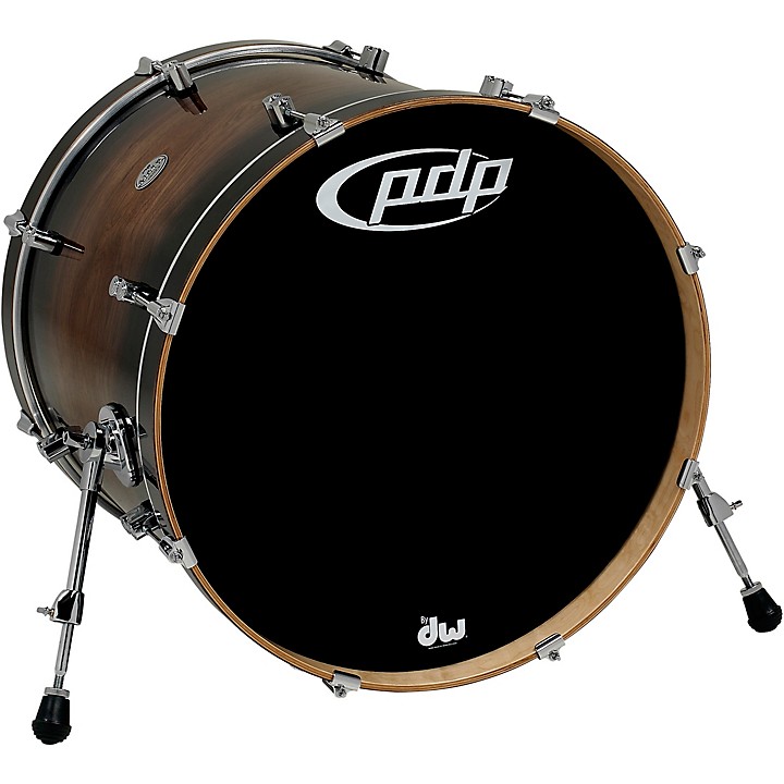Concept Exotic Series Bass Drum Walnut to Charcoal Burst 22 x