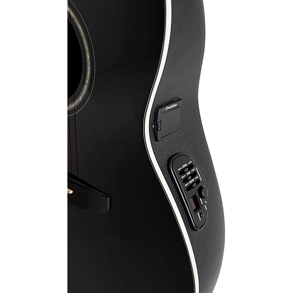 Ovation CS24L 5G Celebrity Series Traditional Mid Depth Left Handed Acoustic Electric Guitar Black