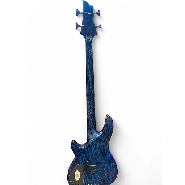Schecter Guitar Research Used Schecter Guitar Research C4 SILVER MOUNTAIN CORROSIVE COBALT Electric Bass Guitar.gc