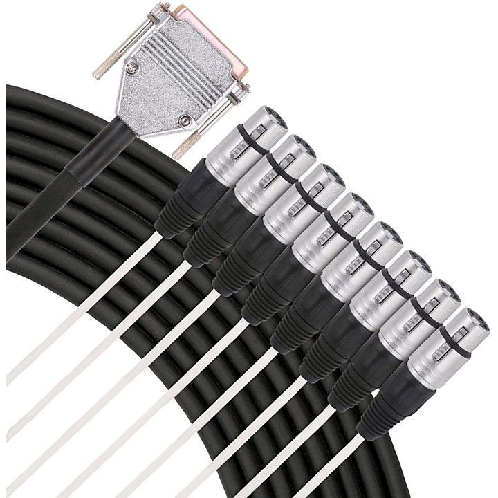 Advantage 8 Channel Snake D sub to XLR Female 5 ft Black