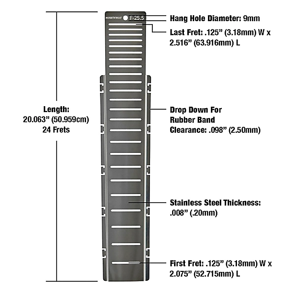 Fret Shield Fretboard Protector Guard for F 2550 Guitar Fret Scale