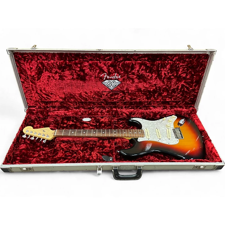 Used 2006 Fender 60th Anniversary American Standard Stratocaster 3 Tone Sunburst Solid Body Electric Guitar