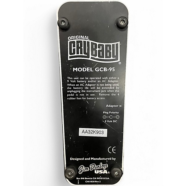 Used Dunlop GCB95 Original Crybaby Wah Effect Pedal