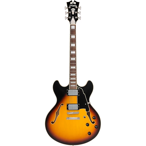 D'Angelico Premier DC Limited Edition Semi Hollow Electric Guitar Vintage Sunburst
