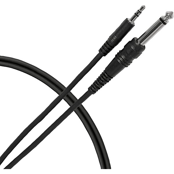 Essential Interconnect Cable 35 mm TRS Male to 1 4 TS Male 5 ft Black