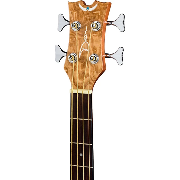Exotica Quilted Ash Acoustic Electric Bass Guitar Gloss Natural