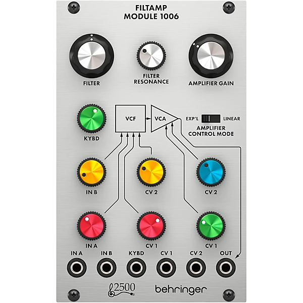 1006 Filtamp 24 dB Low Pass VCF and VCA Eurorack Module