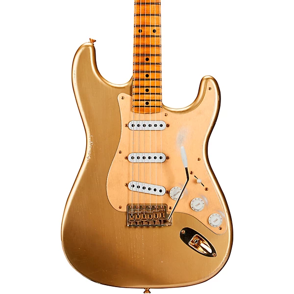 Fender Custom Shop Limited Edition '55 Bone Tone Stratocaster Relic Electric Guitar Aged HLE Gold
