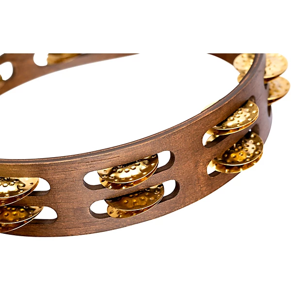 MEINL Vintage Wood Tambourine Dimpled Jingles Two Rows