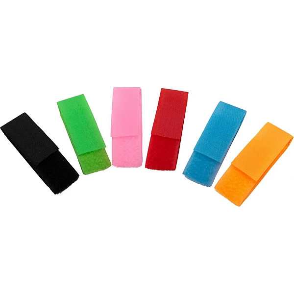 Loop Style Cable Straps 6 Pack Assorted Colors 8 in