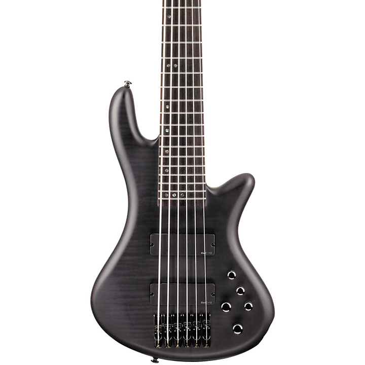 Schecter Guitar Research Stiletto Studio 6 6 String Bass Satin See Thru Black
