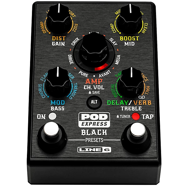 Line 6 POD Express Black Guitar Effects Pedal Level 1 M15249004000000.gc