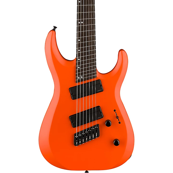 Jackson Pro Plus Dinky DK Modern HT7 MS 7 String Electric Guitar Satin Orange Crush
