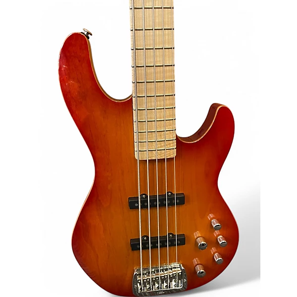 Used 2015 G&L MJ 5 Cherry Burst Electric Bass Guitar