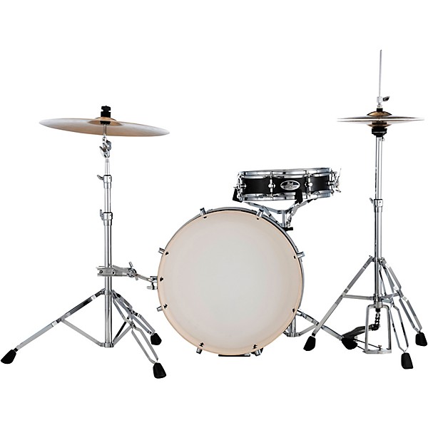 Drum Frame Playable Displayable Bass Drum with Wall Mount 20 x 5 in Jet Black