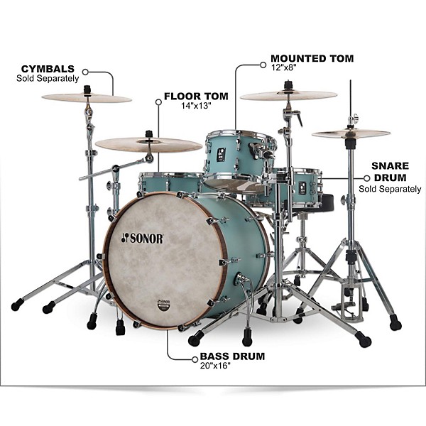 Open Box SONOR SQ1 3 Piece Shell Pack With 20\