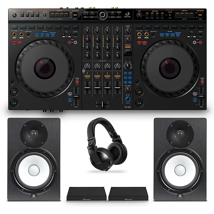DDJ GRV6 Pro Home Bundle with Yamaha Monitors and Pioneer DJ Headphones