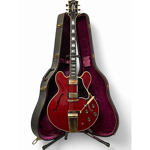 Vintage 1966 Gibson ES 355 Cherry Hollow Body Electric Guitar