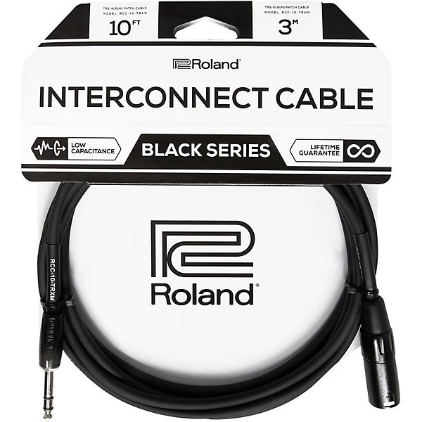 Black Series 1 4 TRS XLRMale Interconnect Cable 10 ft Black