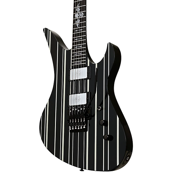 Schecter Guitar Research Synyster Gates Custom Electric Guitar Black Pinstripes