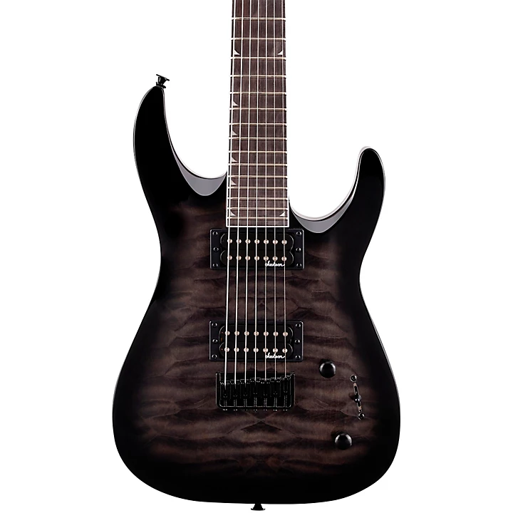 Jackson JS Series Dinky Arch Top JS22Q 7 DKA HT Electric Guitar Transparent Black Burst
