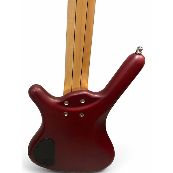 Warwick Used Warwick Corvette 5 String Rockbass Satin Red Electric Bass Guitar.gc