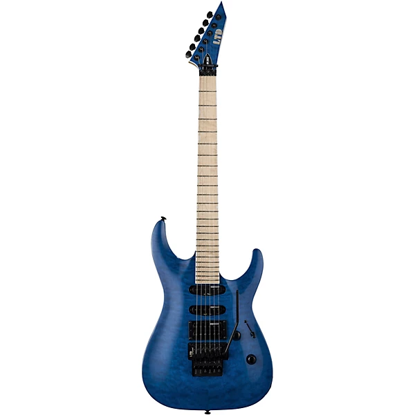 LTD MH 203QM Electric Guitar See Thru Blue
