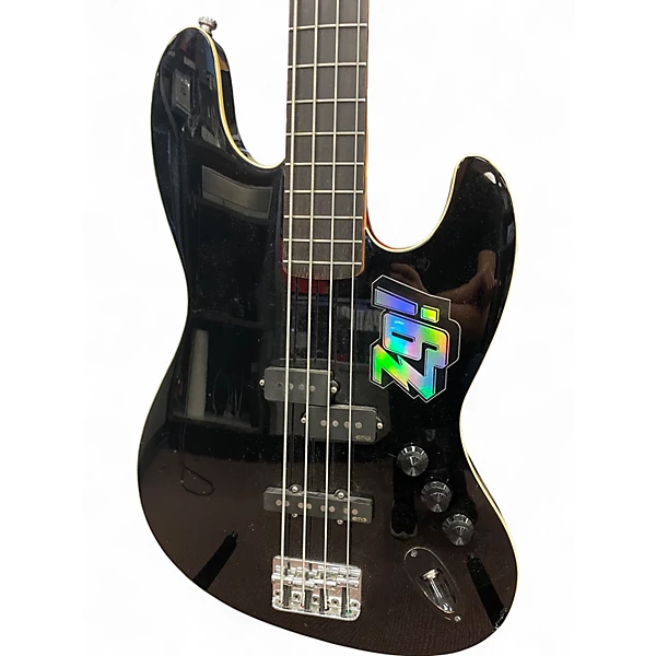 Used Fender Aerodyne Jazz Bass Black Electric Bass Guitar
