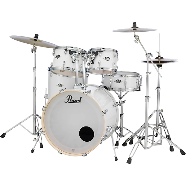 Pearl Export Standard 5 Piece Drum Set with Hardware Level 1 Pure White H94539004005000.gc