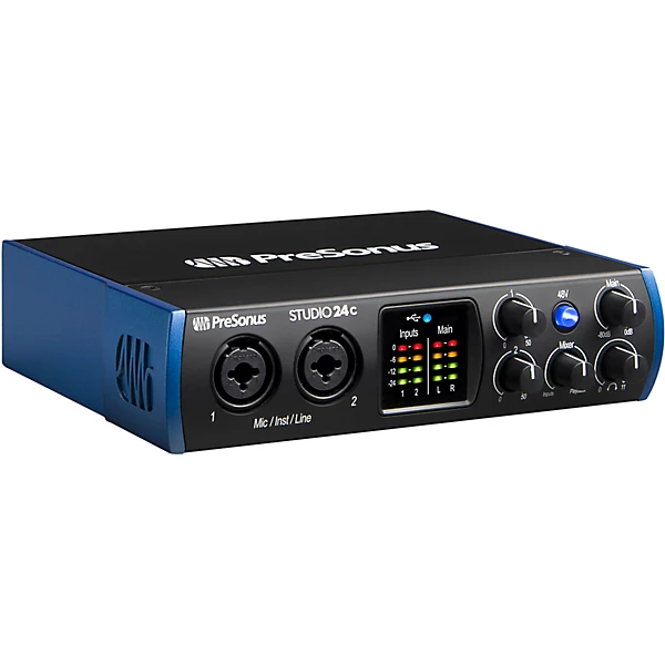 PreSonus STUDIO 24C USB C 2x2 audio MIDI interface Level 1 L47738004000000.gc