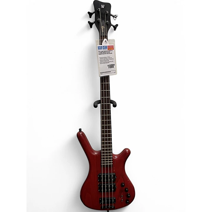 Warwick Used 2000s Warwick Corvette 4 String LImited Edition Cherry Electric Bass Guitar.gc