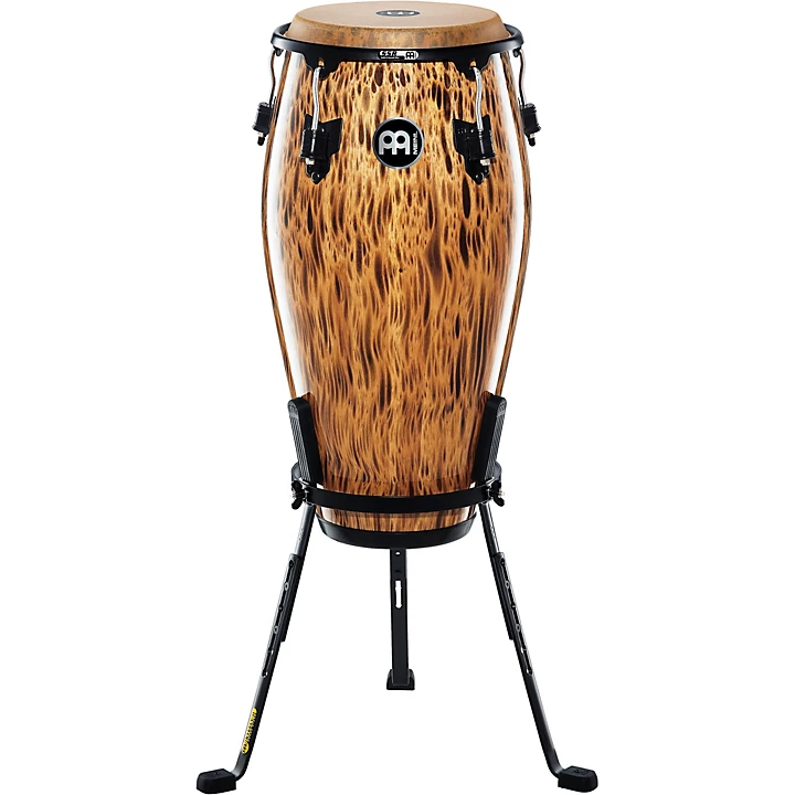 MEINL 30th Anniversary Edition Marathon Classic Series Conga with Steely II Stand Leopard Burl 11 in.