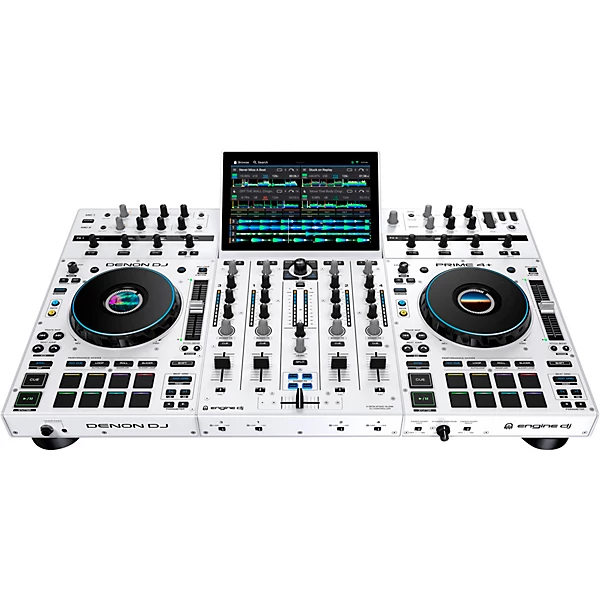 PRIME 4 Standalone Streaming 4 Channel DJ Controller White