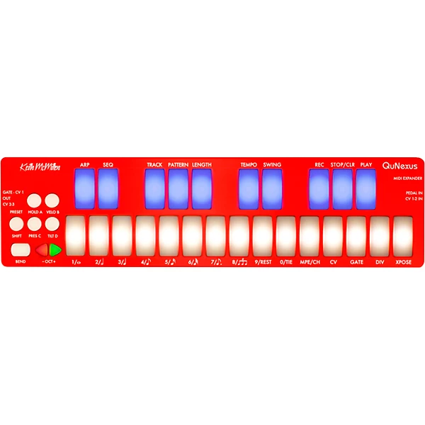 QuNexus MPE MIDI CV Mini Keyboard Controller Red